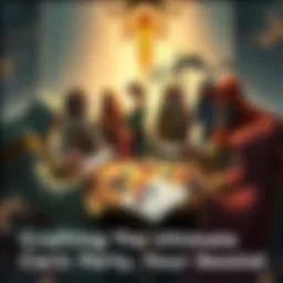 A diverse group of clerics, each representing different domains, are gathered around a table with dice and character sheets, discussing strategies for their one-shot adventure.