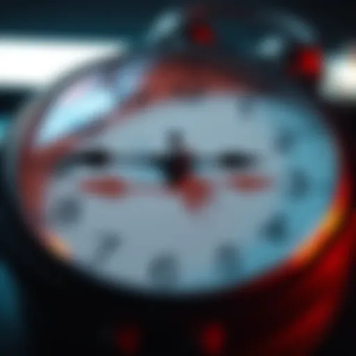 A close-up of a clock showing the hands positioned at a significant moment, symbolizing the importance of timing in decision-making.