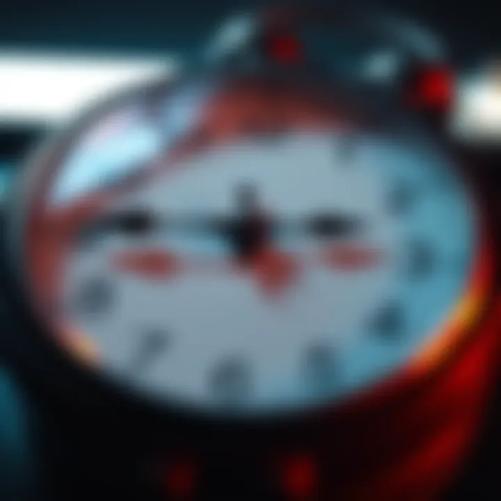 A close-up of a clock showing the hands positioned at a significant moment, symbolizing the importance of timing in decision-making.