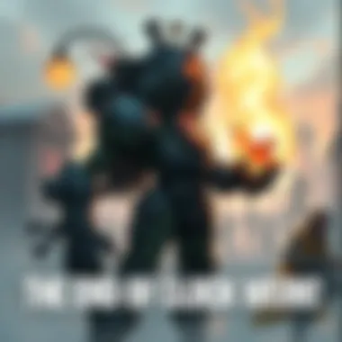 An illustration of Clockwerk, a mechanical character with gears and clock elements, fading away from the game background, symbolizing its removal, with a sad community in the backdrop.