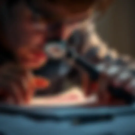 A person closely inspecting a document with a magnifying glass, highlighting the importance of careful scrutiny in decision-making.