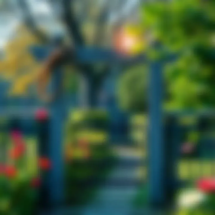 Closed Gate in a Garden A closed gate in a peaceful garden, symbolizing barriers and opportunities in life.