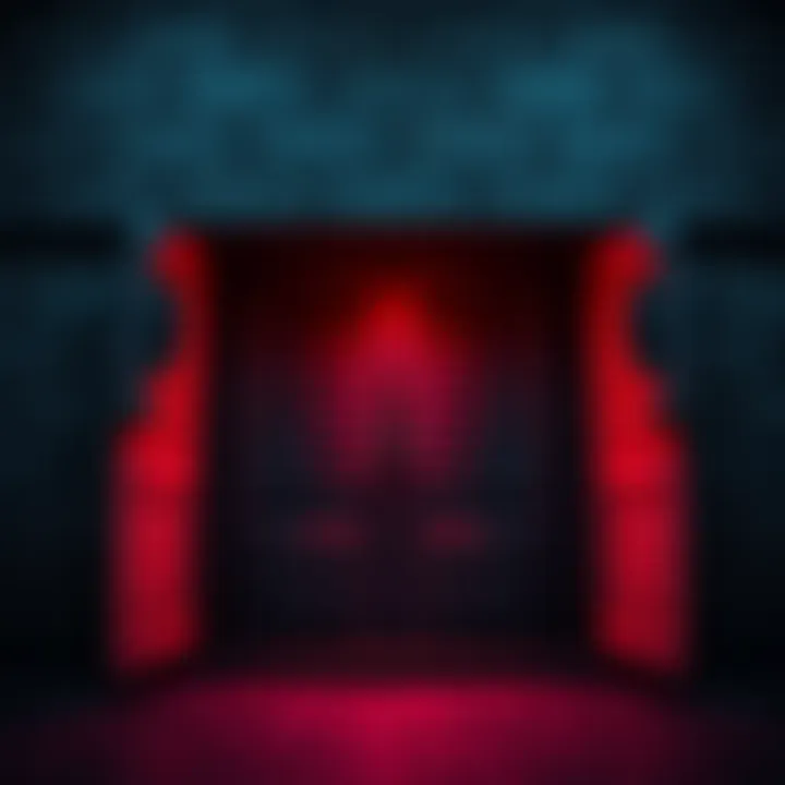 Closed shutters in a game environment A game scene showing closed shutters to provide cover from bots and players, highlighting stealth tactics