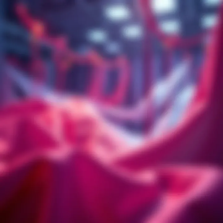 Illustration showing connectors at work simulating realistic cloth movements in a digital environment.