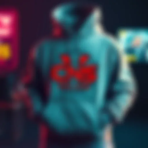 A stylish hoodie featuring the CNS logo, alongside a preview of the animated CNS sticker offered with the purchase.