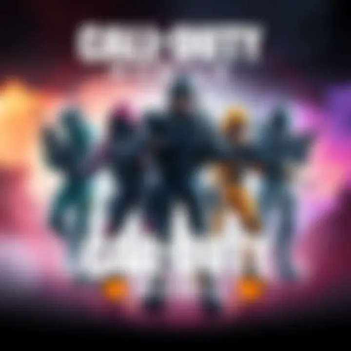 A selection of vibrant skins from Call of Duty Mobile showing various character designs and weapons