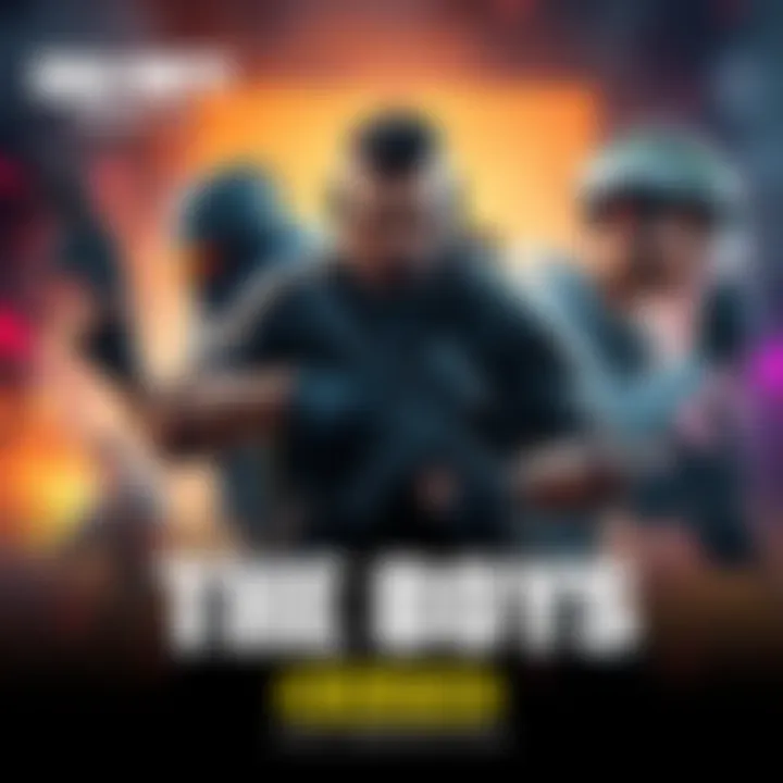 Graphic showing characters from COD Mobile and The Boys together with gaming elements