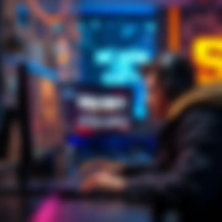 A player looking frustrated at their computer screen while waiting for a large game update to download.