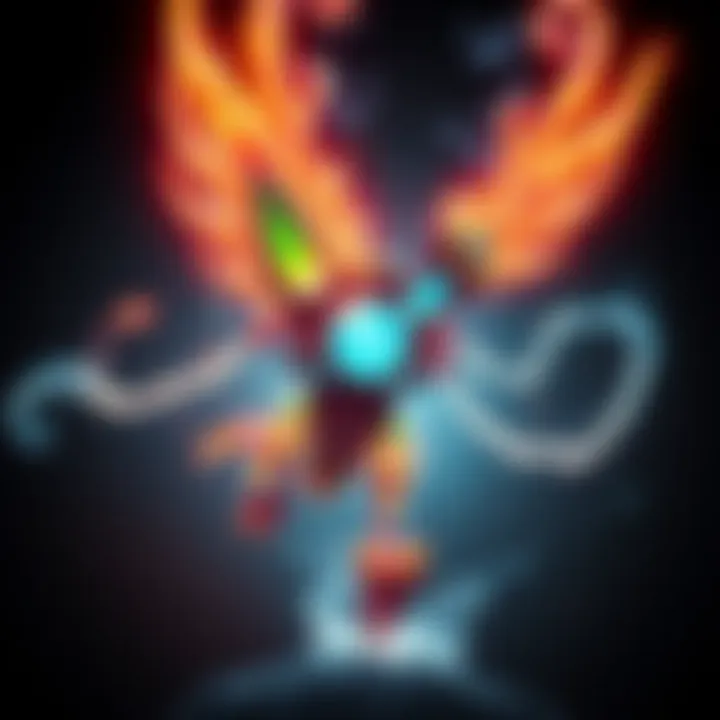 Coda Hirudo displayed with elemental effects and unique stance, showcasing its design and attributes.