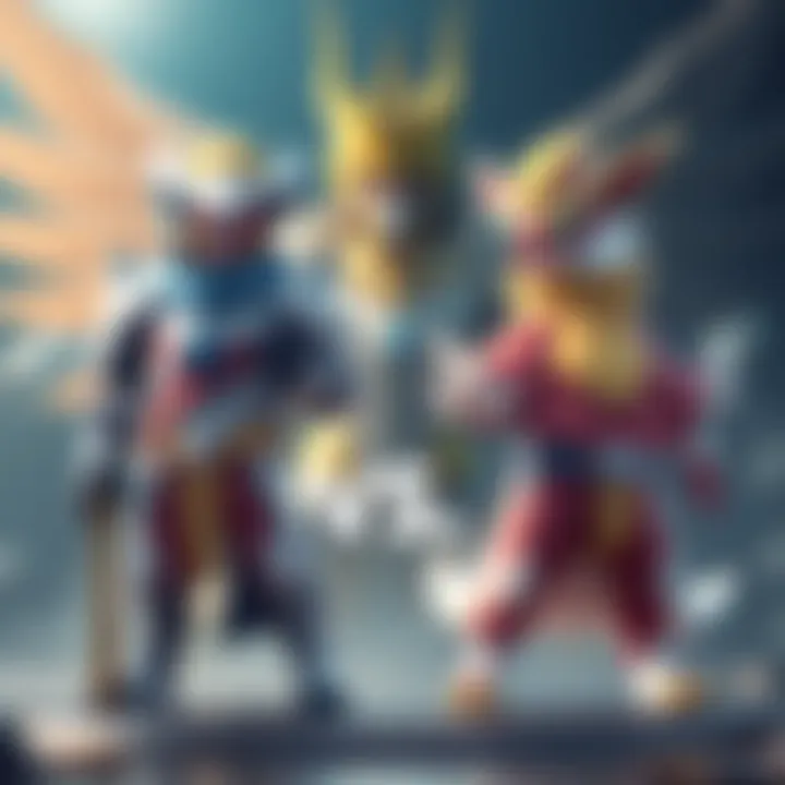 A side-by-side view of Coda Bubonico and Normal Bubonico highlighting their unique features and stats, with Uriel in the background ready for battle.