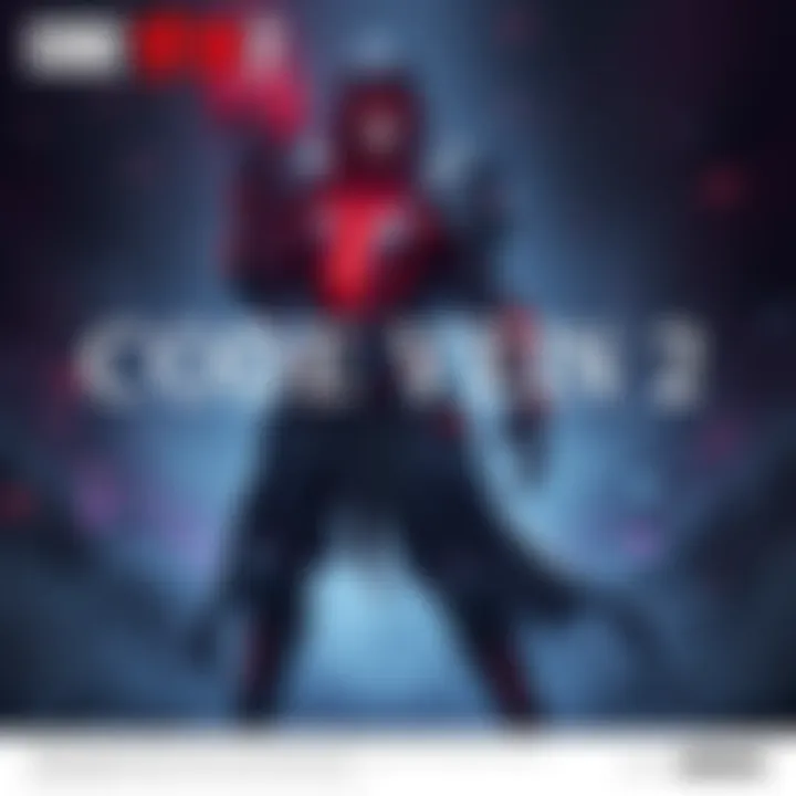 A character from Code Vein 2 in a dynamic pose, showcasing detailed armor and weapon, reflecting the game's artistic style