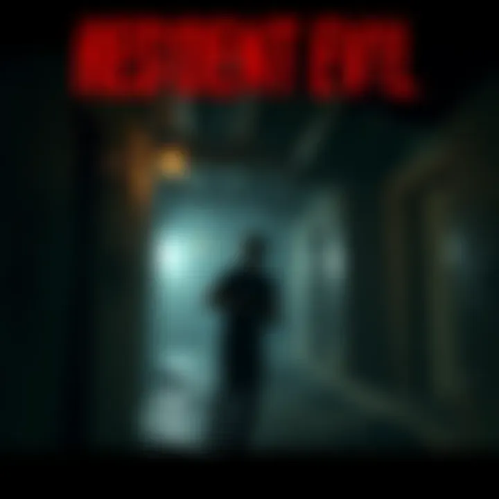A thrilling scene from Resident Evil Code Veronica showing a character exploring a dark, eerie environment filled with suspense.