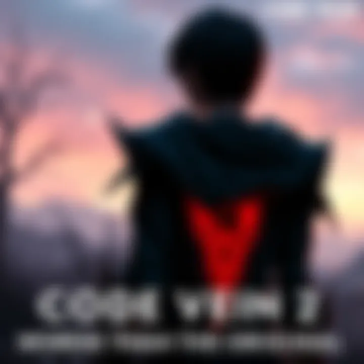 A character from Code Vein 2 with a dark outfit, looking disappointed in a desolate environment.