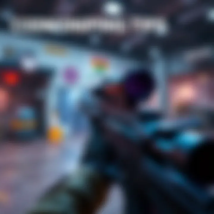 A player aiming with a sniper rifle in Call of Duty Mobile, focusing on a target in a game environment