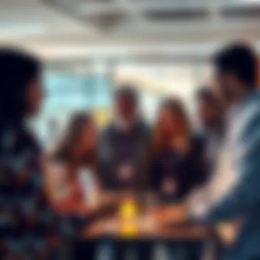 Group of people discussing and collaborating on a project related to Prize Path