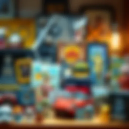 A variety of collectibles from different categories displayed together, showcasing their uniqueness and potential value in the market.