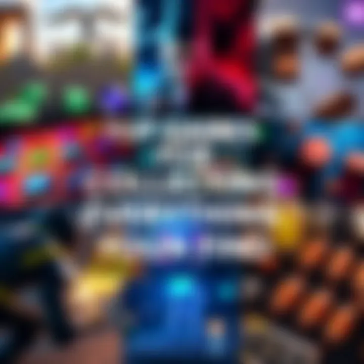 A collage of popular video game scenes showing players collecting various items such as blocks, resources, and alien artifacts.