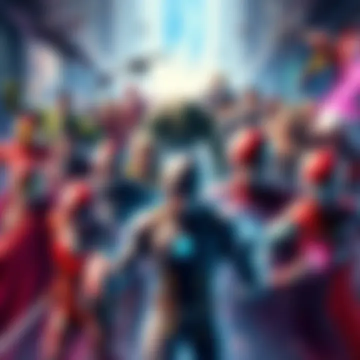 A colorful display of various heroes representing different genres and styles, appealing to a wide range of fans.