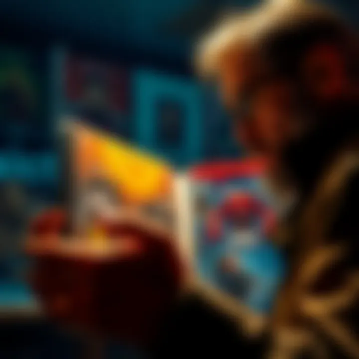 A collector examines a rare steelbook edition with excitement