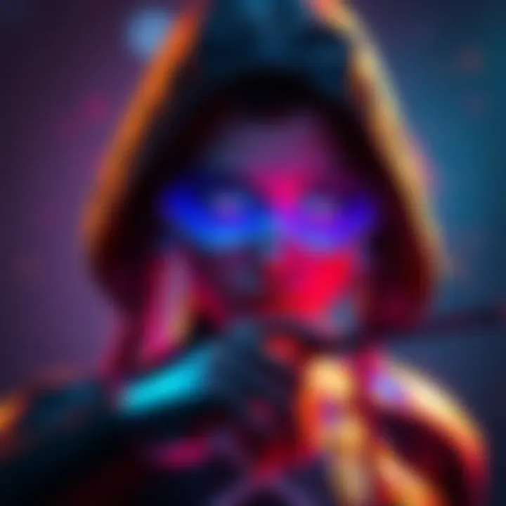 New color-changing skin for Widow shown with vibrant colors and effects