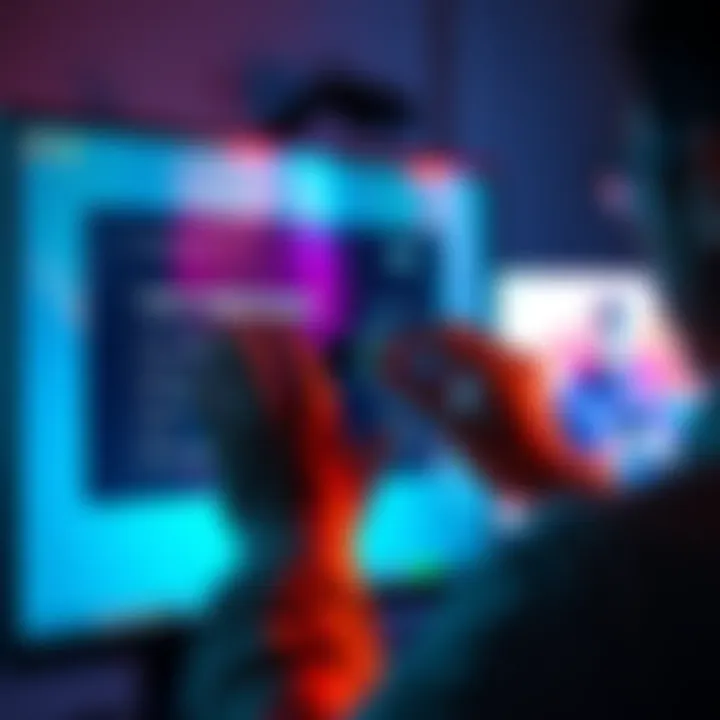 A person adjusting settings on a computer screen to fix color display issues