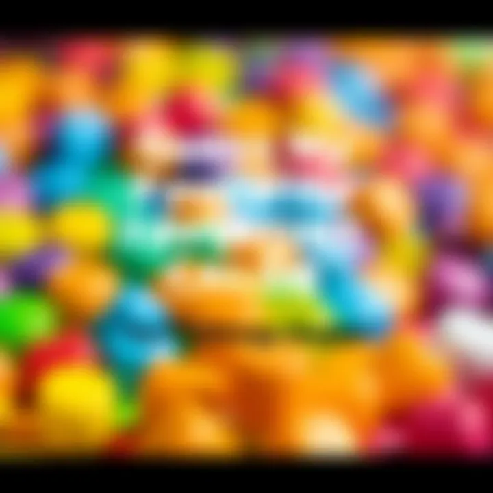 A colorful background with different shades representing a guessing game about favorite colors.
