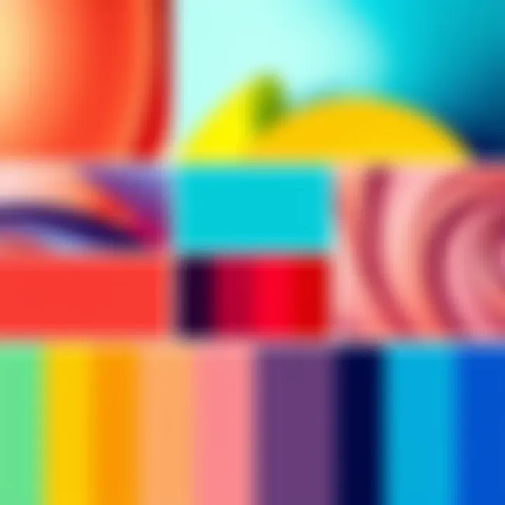 Color Palette Samples Different color palette samples showcasing various color schemes used in design