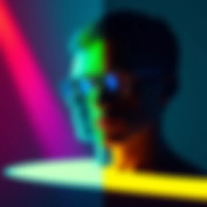 A visual comparison showing normal color perception alongside examples of colorblindness, illustrating the differences in color interpretation.