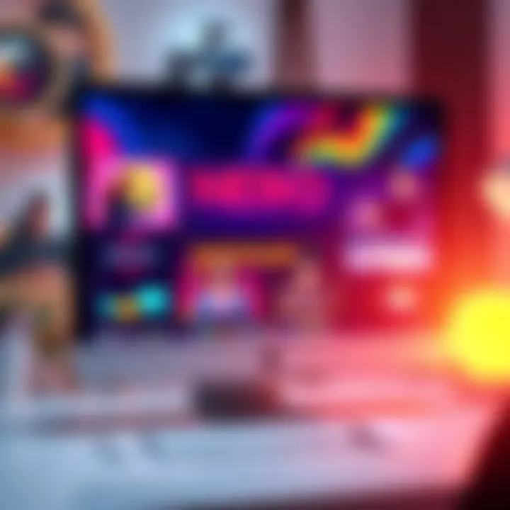 A collection of vibrant intro animation techniques displayed on a computer screen, showing different styles and effects to engage audiences.