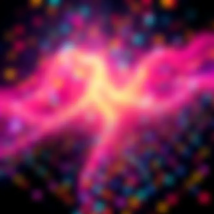 A vibrant digital artwork showcasing various colorful pixels coming together to form a lively pattern.