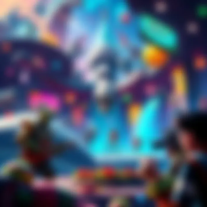 A vibrant game environment showcasing unique characters and elements from the underrated DLC