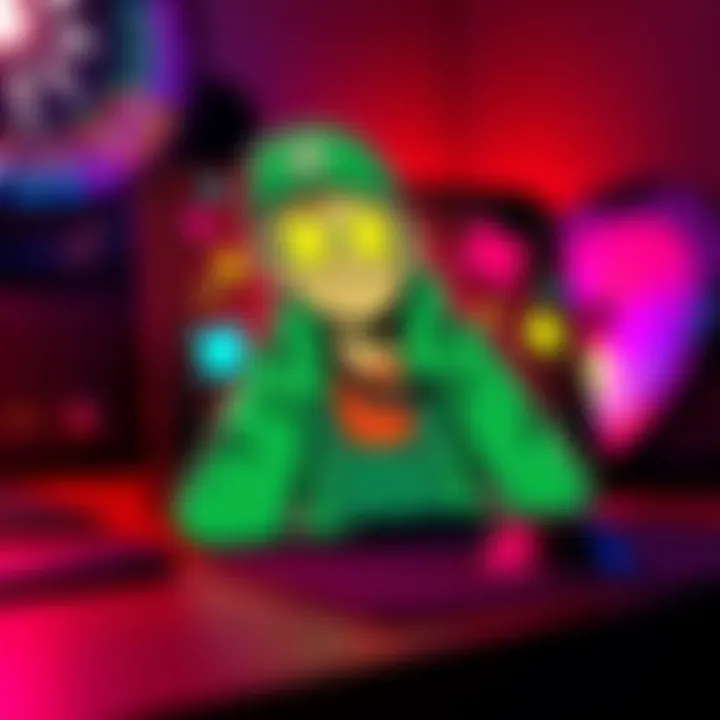 A brightly colored mouse pad featuring the video game character Johnny Gat in an artistic design