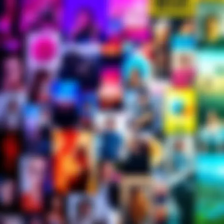 A vibrant mood board filled with various colors, textures, and images aimed at sparking creativity in the community.