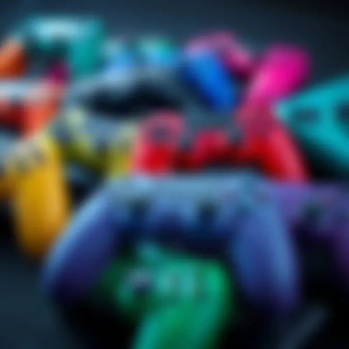 Colorful Steam Controllers A variety of colorful Steam Controllers displayed, showcasing potential new designs and options for gamers.