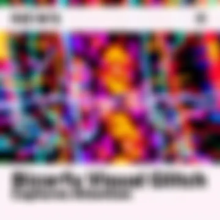 A vibrant display of unusual patterns and colors caused by a glitch, attracting viewers' attention.