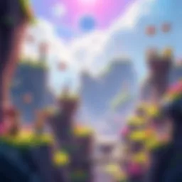 A vibrant 2D platformer landscape featuring colorful characters and platforms, showcasing beautiful animation and a dreamlike atmosphere.