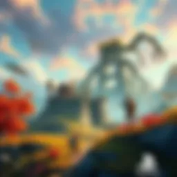 A vibrant scene from various adventure games showcasing lush landscapes and characters exploring different environments.