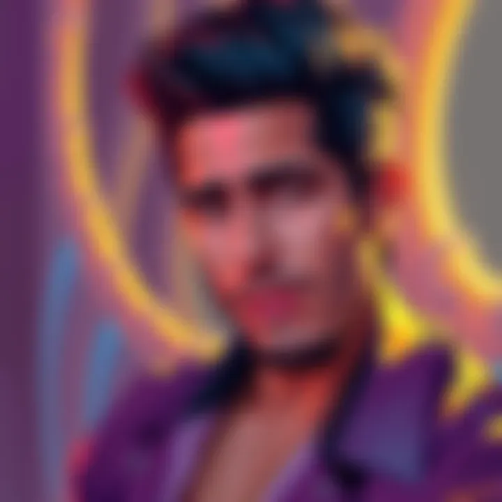 Vibrant illustration of sexy Carlos showcasing charm and style