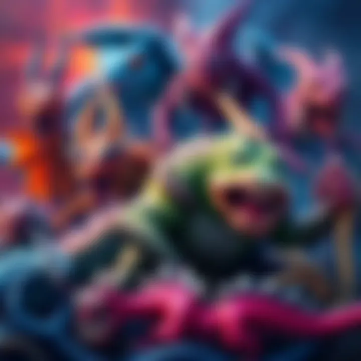 A collection of various underrated Dungeons & Dragons monsters in vibrant colors, showcasing unique designs and features, ready for a tabletop campaign.