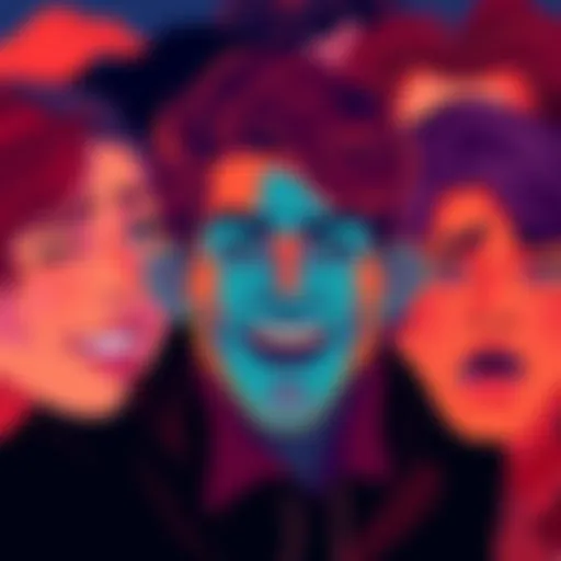 Colorful Emotions A vibrant illustration depicting various faces showing different emotions like happiness, sadness, and anger, symbolizing the range of human feelings.