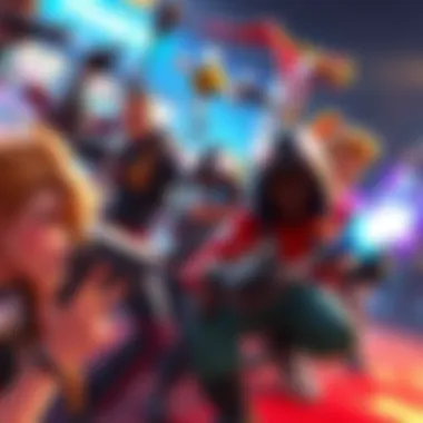 Various game characters from linear story games engaged in an exciting scene