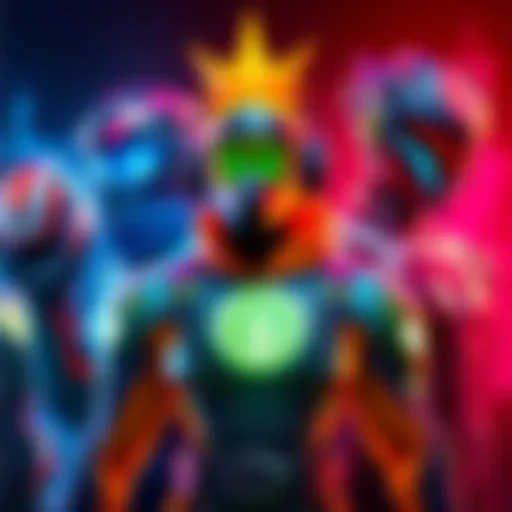 A variety of colorful gaming skins displayed on characters, showcasing changes for Season 10