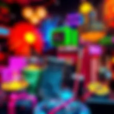 Colorful in-game items A variety of vibrant in-game items displayed, showcasing unique designs and features that capture players' attention.