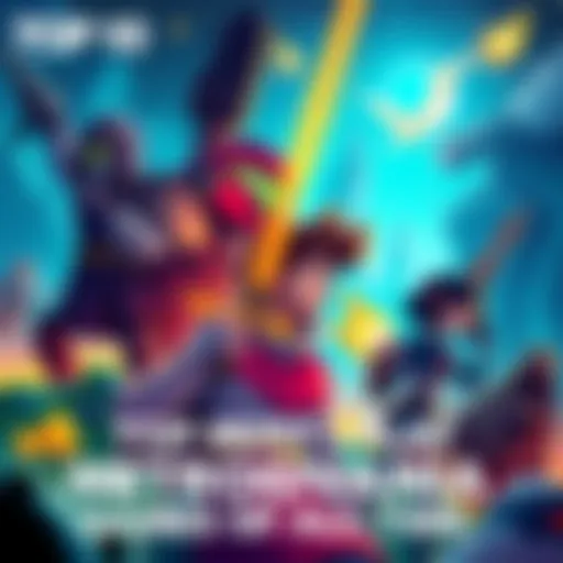 Colorful Metroidvania Game Scene A vibrant illustration showcasing various Metroidvania characters and settings in action, highlighting exploration and adventure.