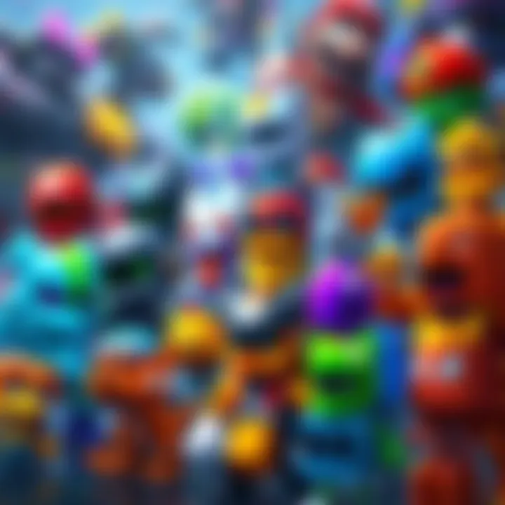 Collection of colorful pixel art characters from popular PC games, showcasing diverse styles and themes.