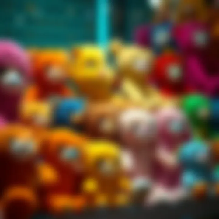 A variety of personalized plush toys in different shapes and colors, showcasing unique designs that evoke warmth and connection.