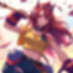 A vibrant illustration of the character Sara, showcasing her dynamic pose and unique outfit in an artistic style.