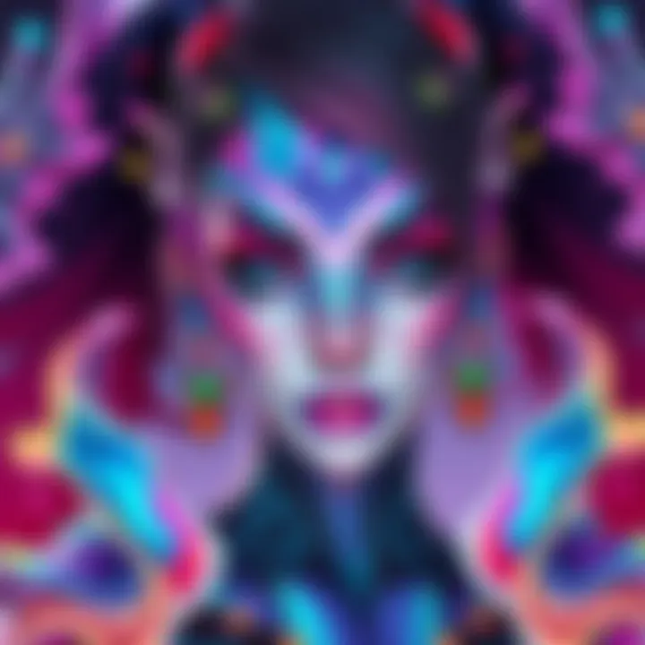 Vibrant skin designs inspired by themes like Chrysalis, Gothic Tales, and Eldrich Nightmares for the character Aurora Stardotter