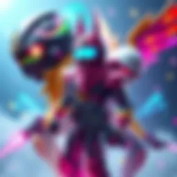 A selection of vibrant Super Level skins showcasing unique designs and colors, appealing to gamers.