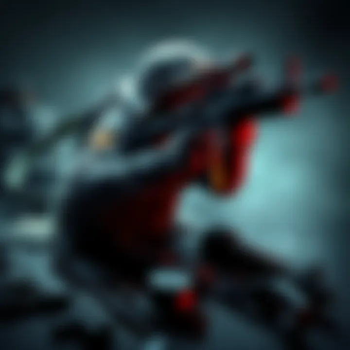 Combat gear arranged for close quarters combat, including weapons, protective equipment, and tactical accessories.